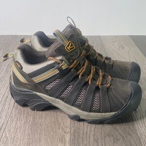 KEEN Men's Size 9 Dark Gray and Brown Trail Hiking Shoes